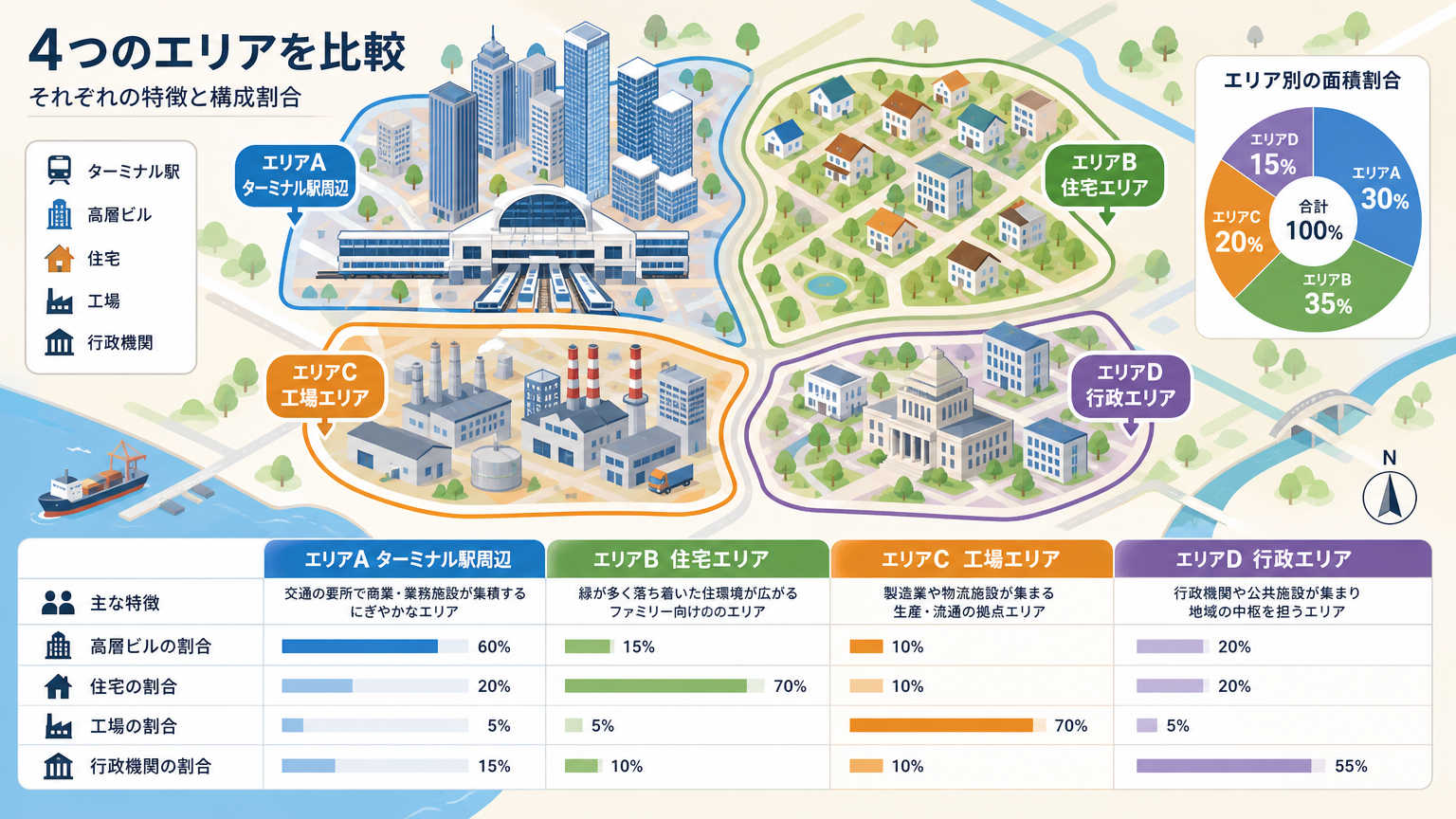 千葉市の主要オフィスエリア比較
