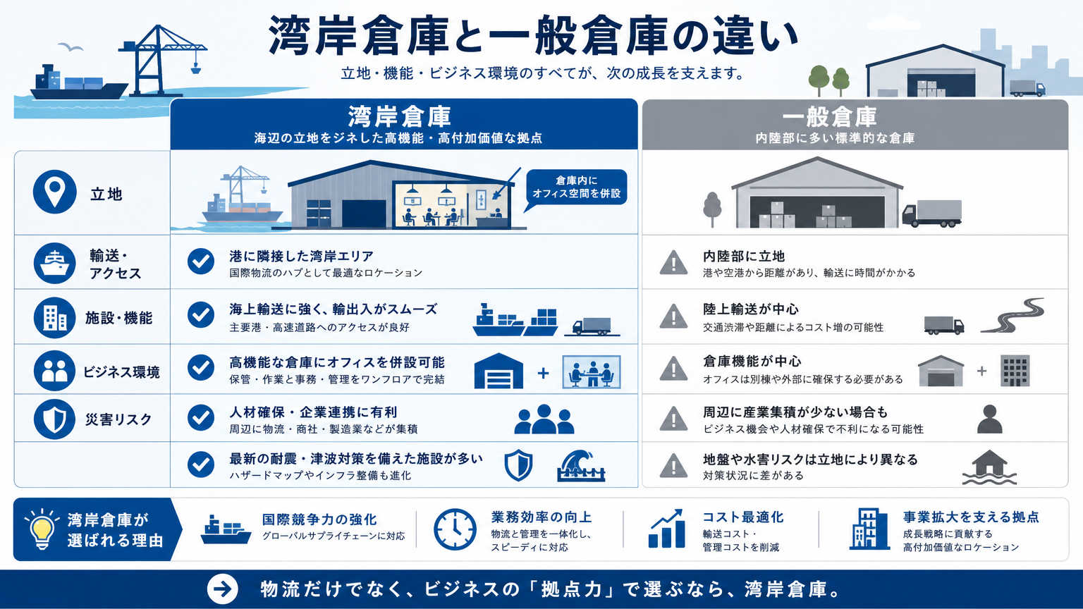 湾岸倉庫の活用とは？結論と押さえるべきポイント