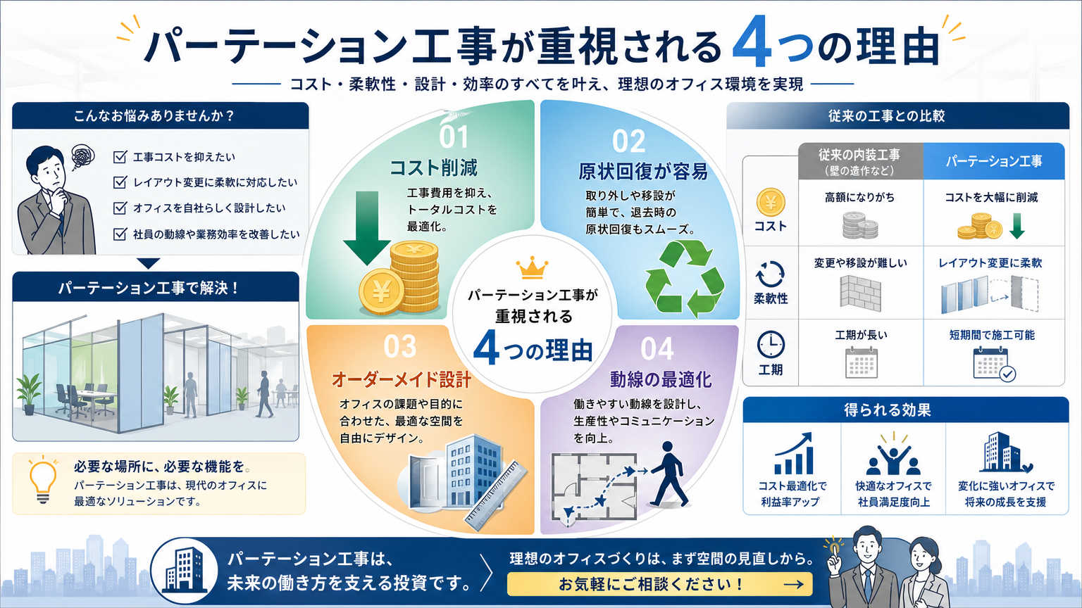 船橋・柏の移転でパーテーション工事が重視される理由