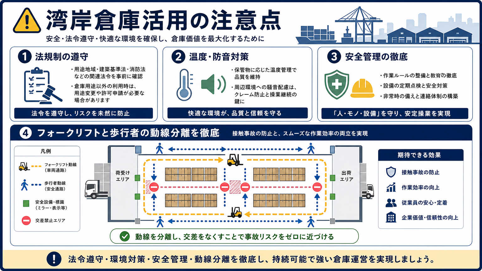湾岸倉庫を活用する際に知っておきたい注意点